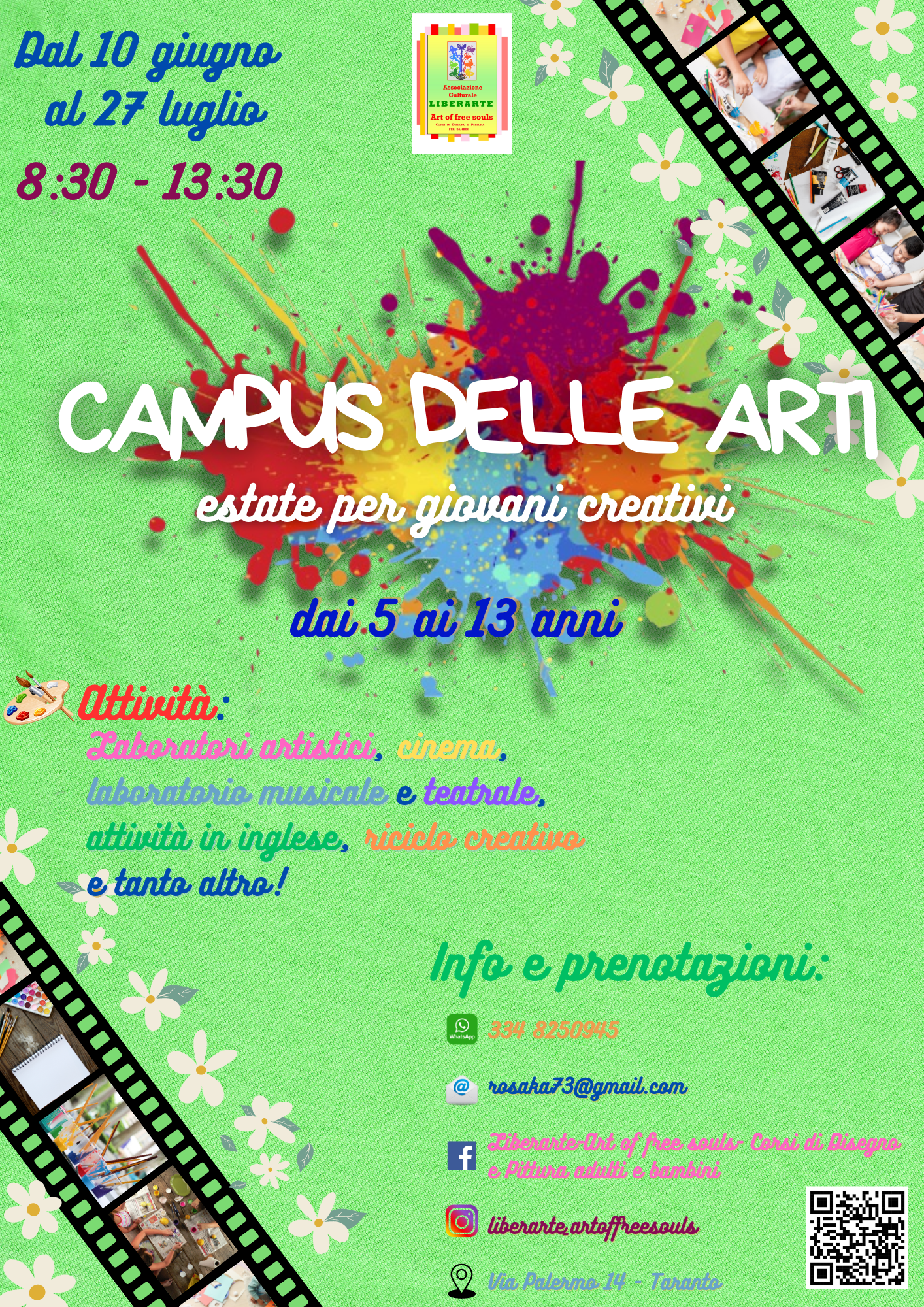 Campus estivo Taranto-Campus delle Arti – Estate per giovani creativi